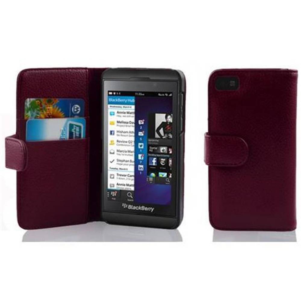 Cadorabo Schutzhülle für Blackberry Z10 Hülle in Lila Handyhülle Etui Case Backcover Kunstleder Tasche