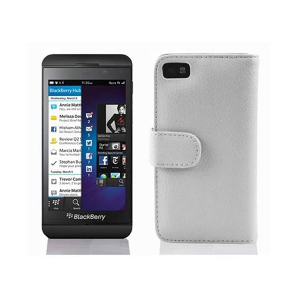 Cadorabo Schutzhülle für Blackberry Z10 Hülle in Weiß Handyhülle Etui Case Backcover Kunstleder Tasche