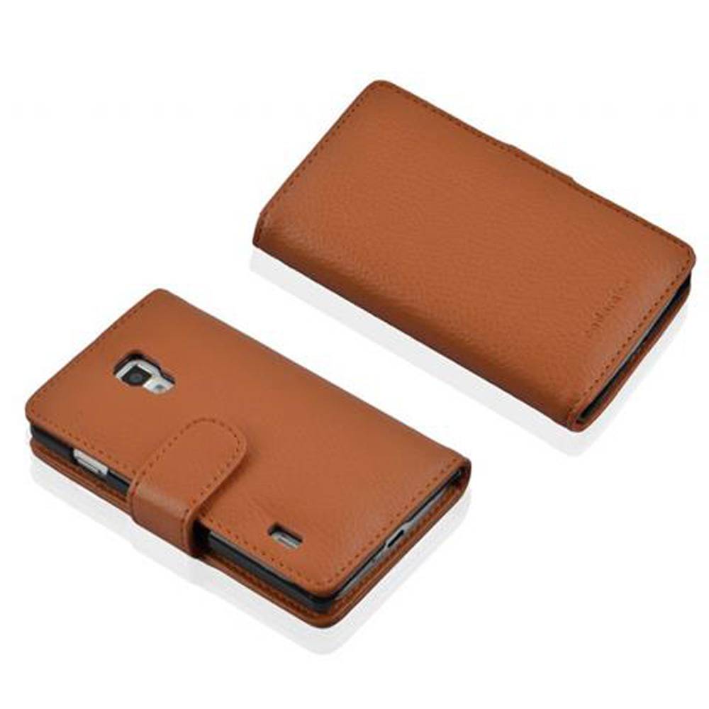 Cadorabo Schutzhülle für LG OPTIMUS L7 II Hülle in Braun Handyhülle Etui Case Backcover Kunstleder Tasche