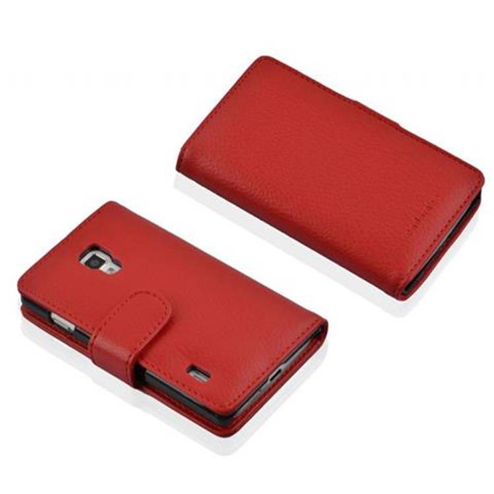 Cadorabo Schutzhülle für LG OPTIMUS L7 II Hülle in Rot Handyhülle Etui Case Backcover Kunstleder Tasche