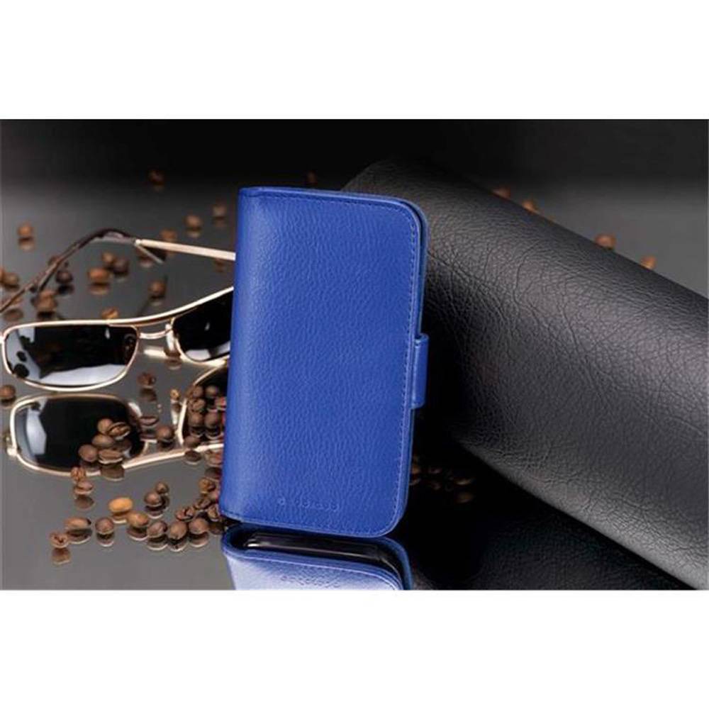 Cadorabo Schutzhülle für Sony Xperia Z1 Hülle in Blau Handyhülle Etui Case Backcover Kunstleder Tasche