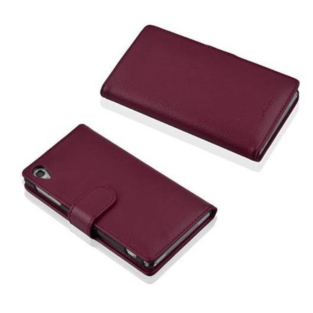 Cadorabo Schutzhülle für Sony Xperia Z1 Hülle in Lila Handyhülle Etui Case Backcover Kunstleder Tasche