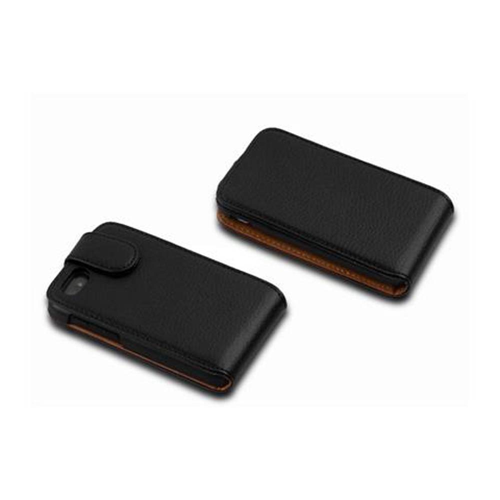 Cadorabo Schutzhülle für Blackberry Q5 Hülle in Schwarz Flip Etui Handyhülle Case Cover Kunstleder