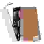 Cadorabo Schutzhülle für Sony Xperia Z1 Hülle in Weiß Flip Etui Handyhülle Case Cover Kunstleder