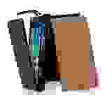 Cadorabo Schutzhülle für Nokia Lumia 1020 Hülle in Schwarz Flip Etui Handyhülle Case Cover Kunstleder
