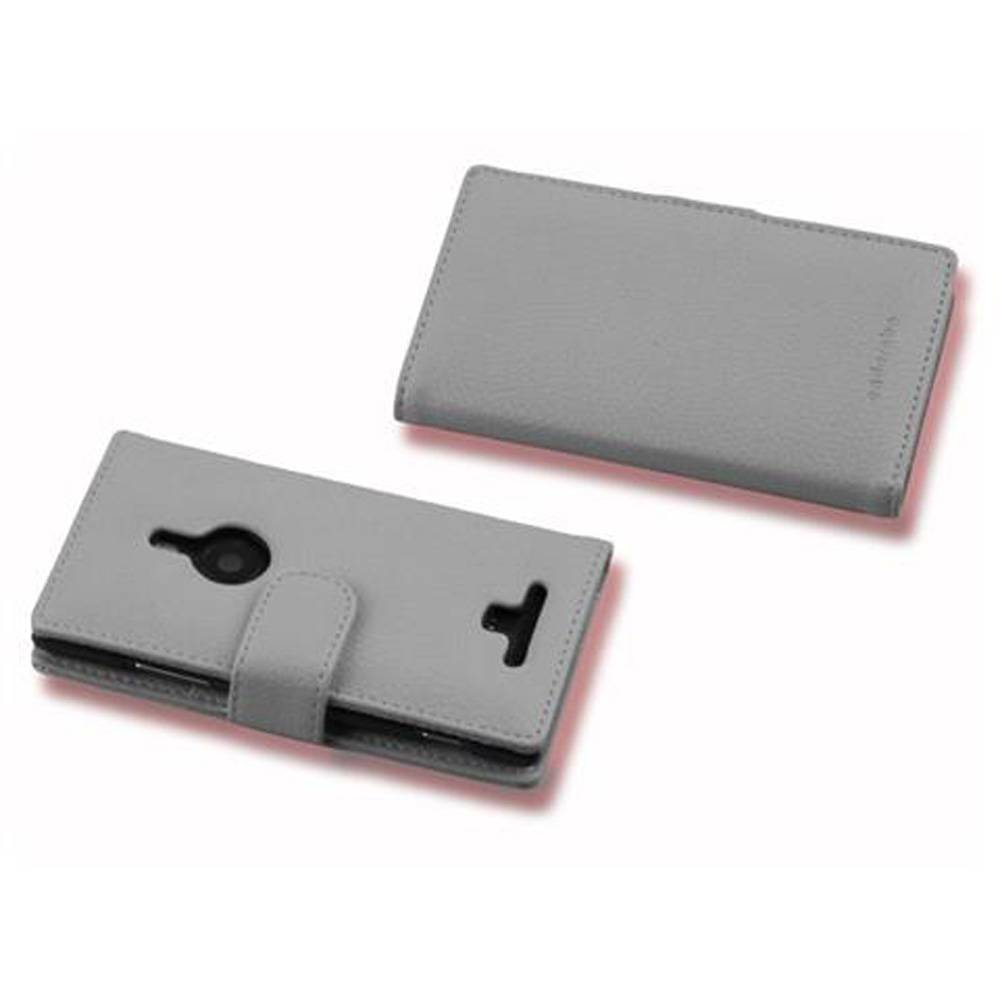 Cadorabo Schutzhülle für Nokia Lumia 925 Hülle in Weiß Handyhülle Etui Case Backcover Kunstleder Tasche
