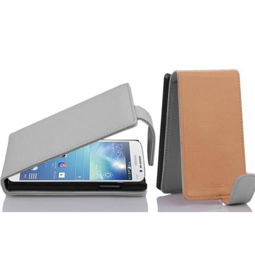 Cadorabo Schutzhülle für Samsung Galaxy MEGA 5.8 Hülle in Weiß Flip Etui Handyhülle Case Cover Kunstleder