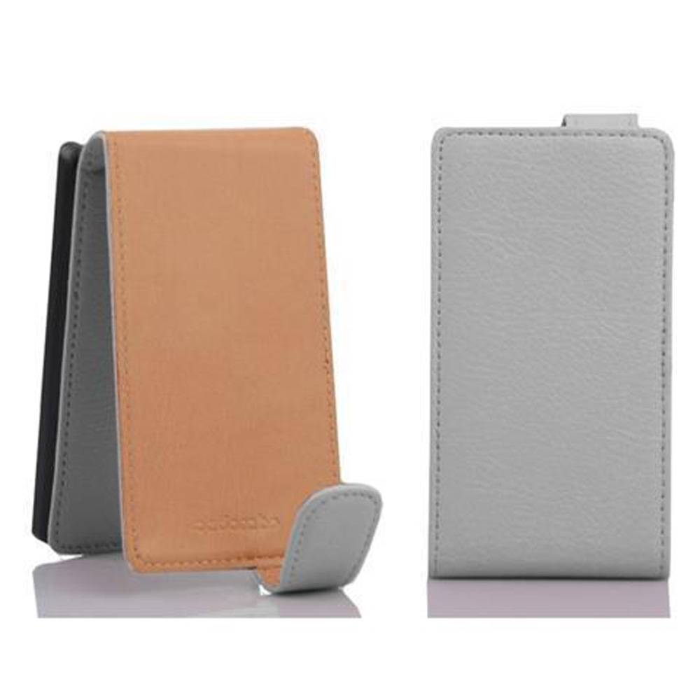 Cadorabo Schutzhülle für Samsung Galaxy MEGA 5.8 Hülle in Weiß Flip Etui Handyhülle Case Cover Kunstleder