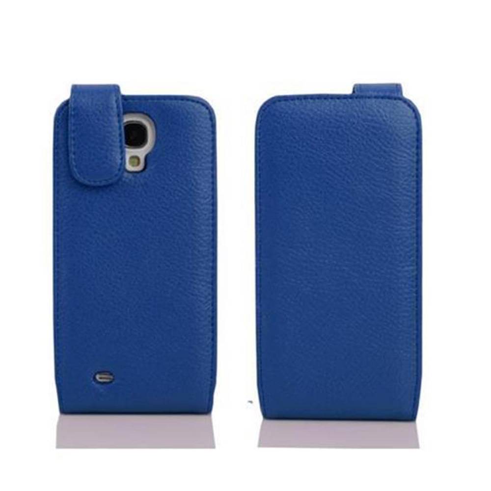 Cadorabo Schutzhülle für Samsung Galaxy MEGA 6.3 Hülle in Blau Flip Etui Handyhülle Case Cover Kunstleder