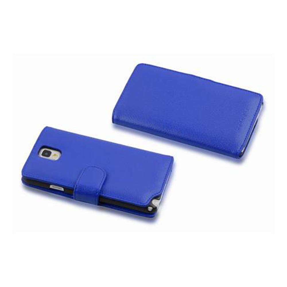 Cadorabo Schutzhülle für Samsung Galaxy NOTE 3 Hülle in Blau Handyhülle Etui Case Backcover Kunstleder Tasche