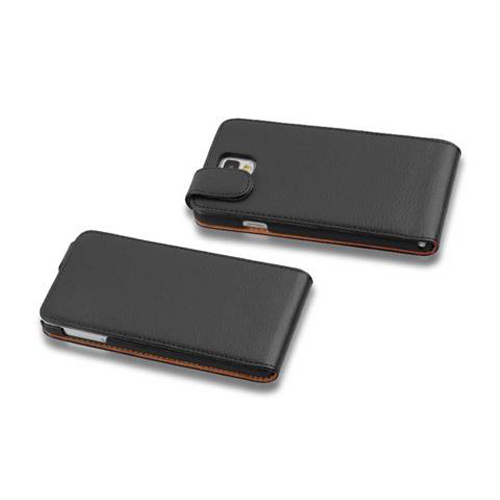 Cadorabo Schutzhülle für Samsung Galaxy NOTE 3 Hülle in Schwarz Flip Etui Handyhülle Case Cover Kunstleder
