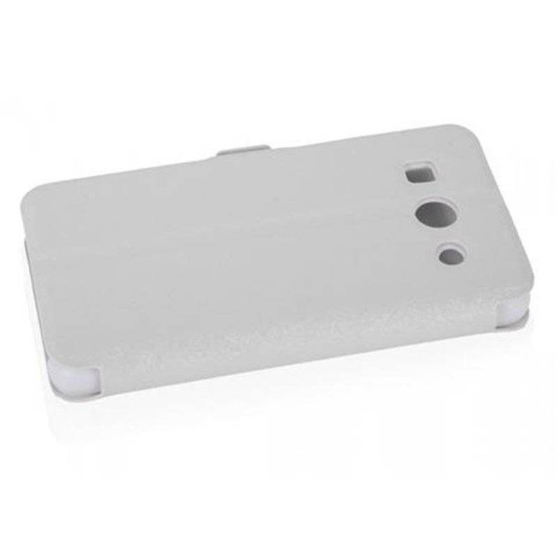 Cadorabo Hülle für Huawei ASCEND G520 / G525 - Hülle in ICY WEIß – mit Standfunktion und Kartenfach im Ultra Slim Design