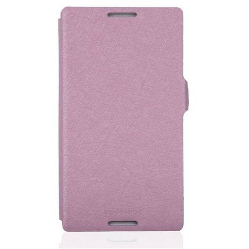 Cadorabo Hülle für Sony Xperia C - Hülle in ICY ROSE – mit Standfunktion und Kartenfach im Ultra Slim Design