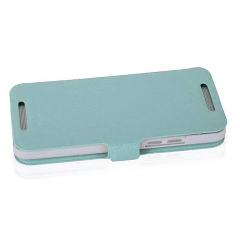 Cadorabo Hülle für HTC ONE MINI M4 (1.Gen.) - Hülle in ICY BLAU – mit Standfunktion und Kartenfach im Ultra Slim Design