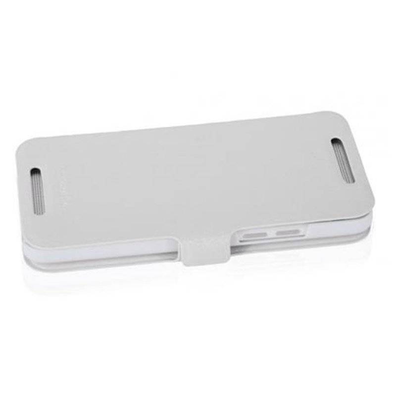 Cadorabo Hülle für HTC ONE MINI M4 (1.Gen.) - Hülle in ICY WEIß – mit Standfunktion und Kartenfach im Ultra Slim Design