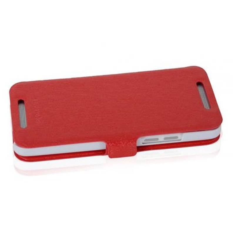 Cadorabo Hülle für HTC ONE MINI M4 (1.Gen.) - Hülle in ICY ROT – mit Standfunktion und Kartenfach im Ultra Slim Design
