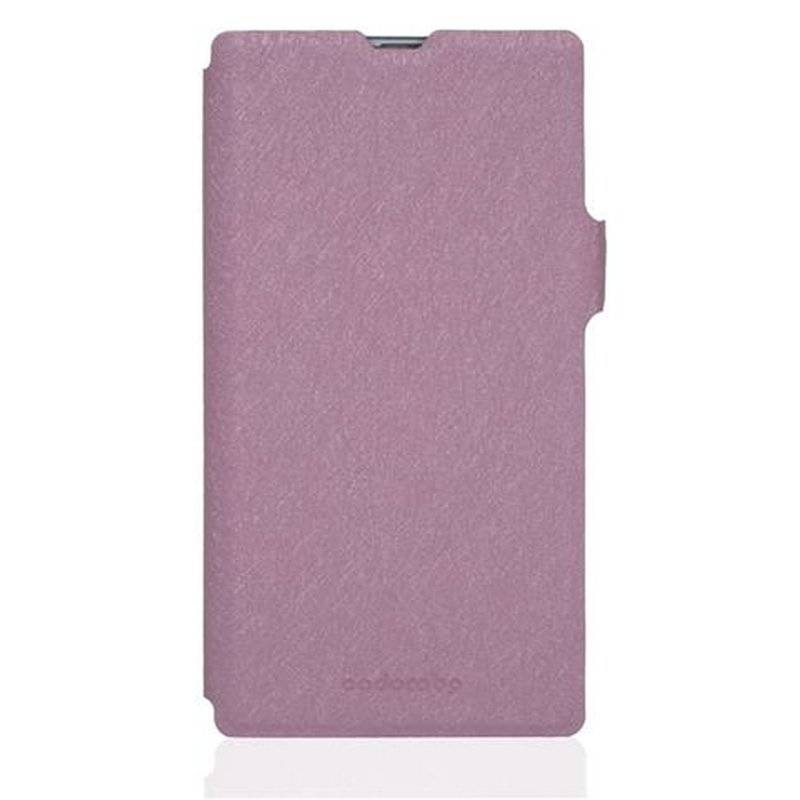 Cadorabo Hülle für Sony Xperia Z1 - Hülle in ICY ROSE – mit Standfunktion und Kartenfach im Ultra Slim Design