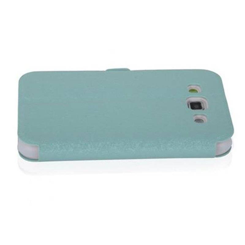 Cadorabo Hülle für Samsung Galaxy WIN - Hülle in ICY BLAU – mit Standfunktion und Kartenfach im Ultra Slim Design