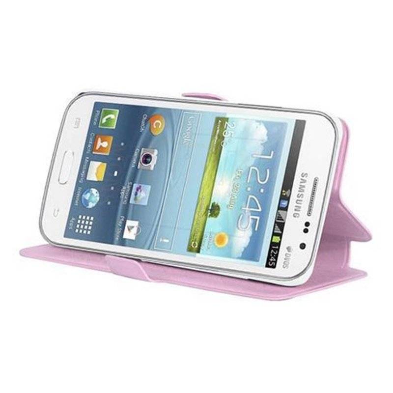 Cadorabo Hülle für Samsung Galaxy WIN - Hülle in ICY ROSE – mit Standfunktion und Kartenfach im Ultra Slim Design