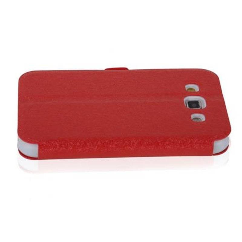 Cadorabo Hülle für Samsung Galaxy WIN - Hülle in ICY ROT – mit Standfunktion und Kartenfach im Ultra Slim Design