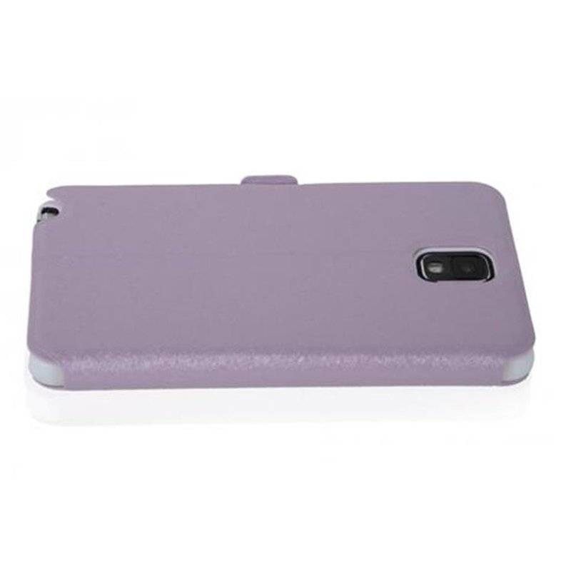 Cadorabo Hülle für Samsung Galaxy NOTE 3 - Hülle in ICY FLIEDER – mit Standfunktion und Kartenfach im Ultra Slim Design
