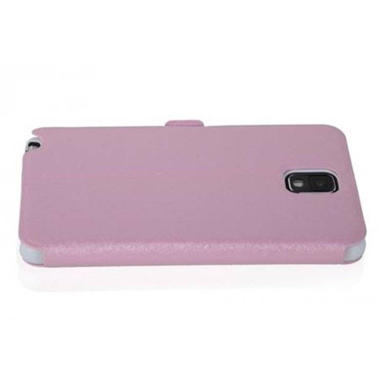 Cadorabo Hülle für Samsung Galaxy NOTE 3 - Hülle in ICY ROSE – mit Standfunktion und Kartenfach im Ultra Slim Design