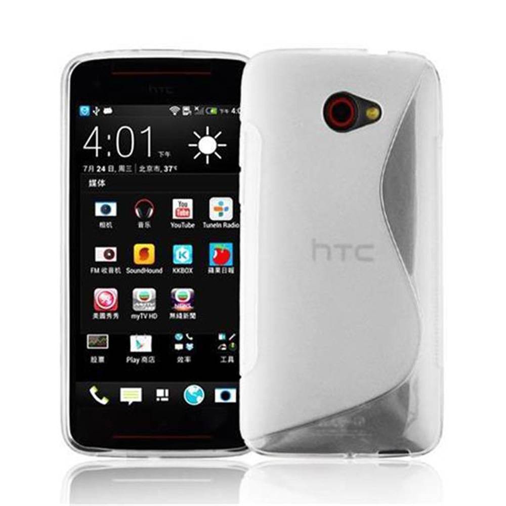 Cadorabo Schutzhülle für HTC BUTTERFLY S Hülle in Transparent Handyhülle Case TPU Silikon Etui