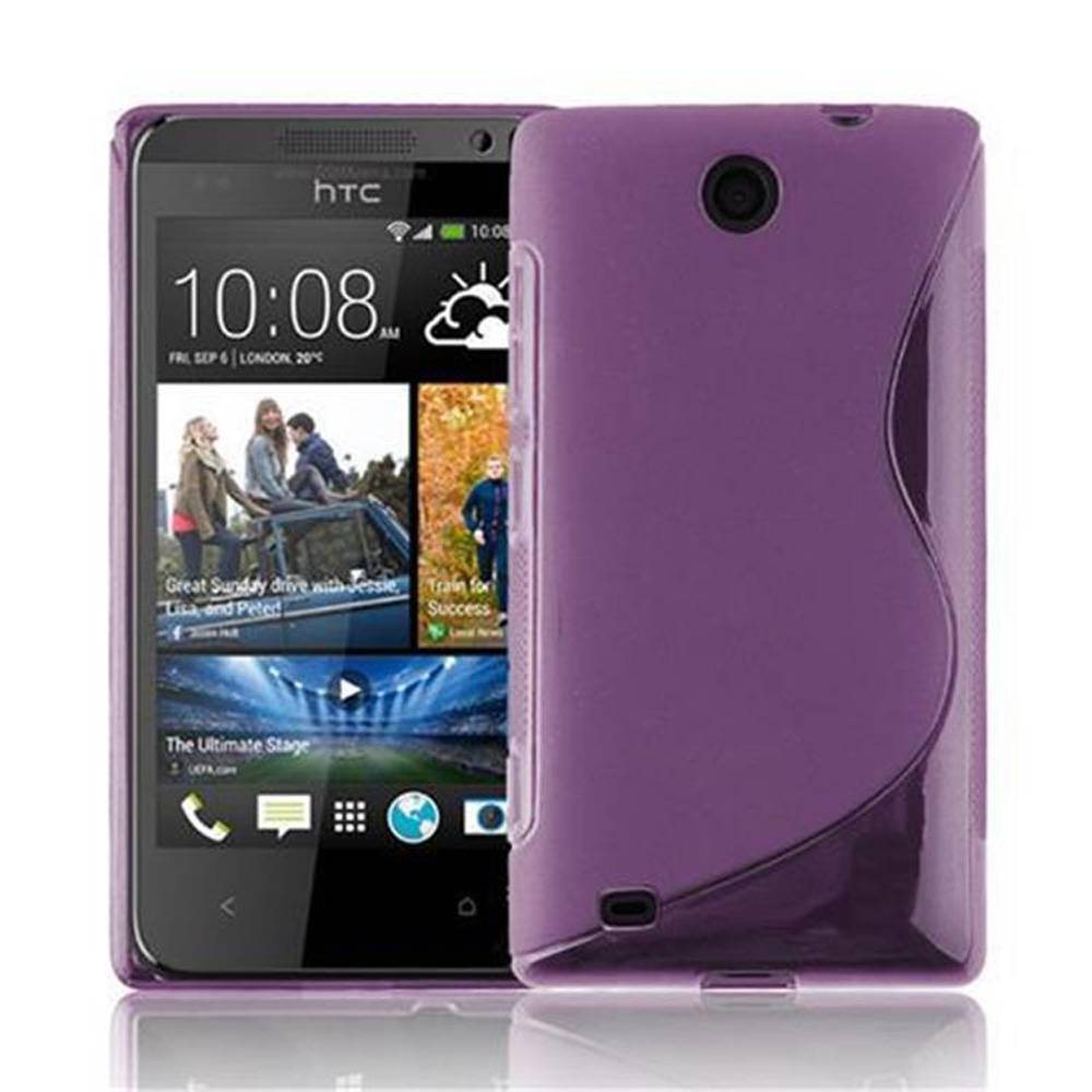 Cadorabo Schutzhülle für HTC Desire 300 Hülle in Lila Handyhülle Case TPU Silikon Etui