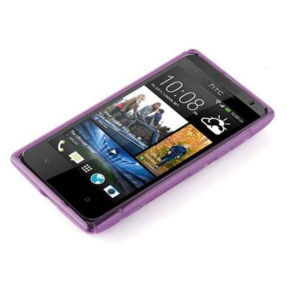 Cadorabo Schutzhülle für HTC Desire 300 Hülle in Lila Handyhülle Case TPU Silikon Etui