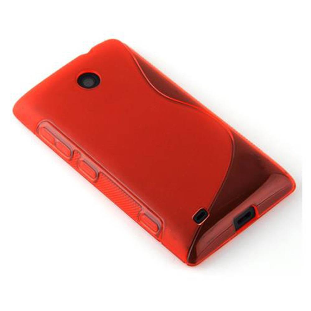 Cadorabo Schutzhülle für HTC Desire 300 Hülle in Rot Handyhülle Case TPU Silikon Etui
