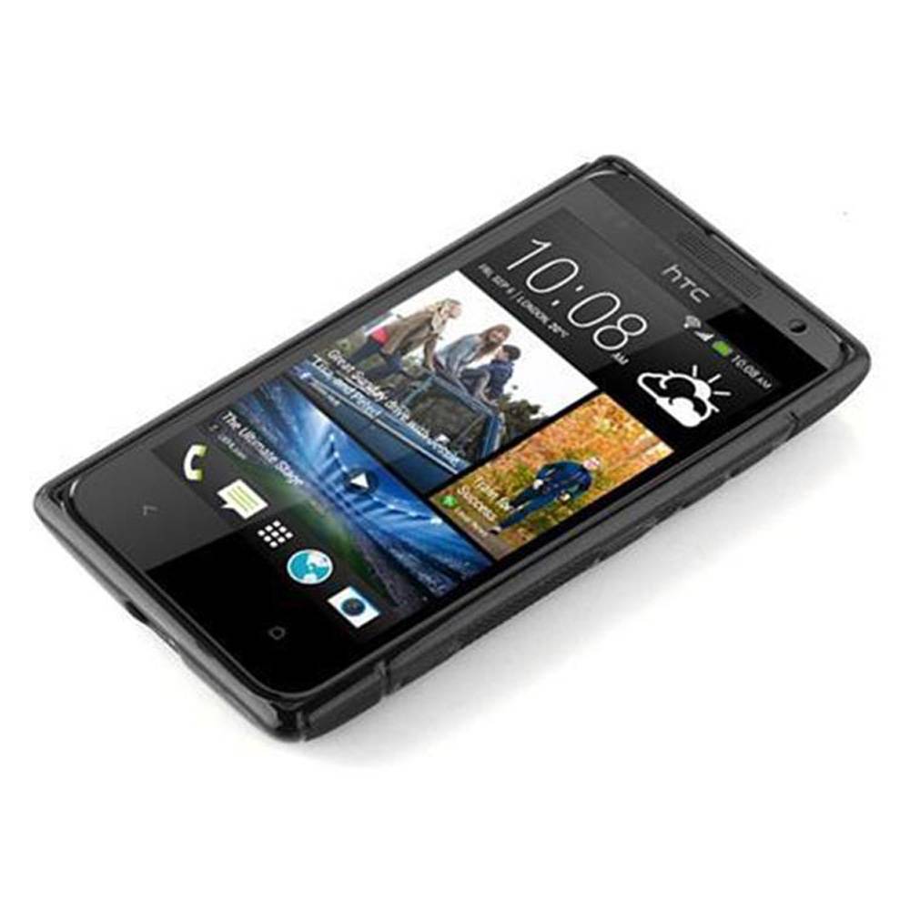 Cadorabo Schutzhülle für HTC Desire 300 Hülle in Schwarz Handyhülle Case TPU Silikon Etui