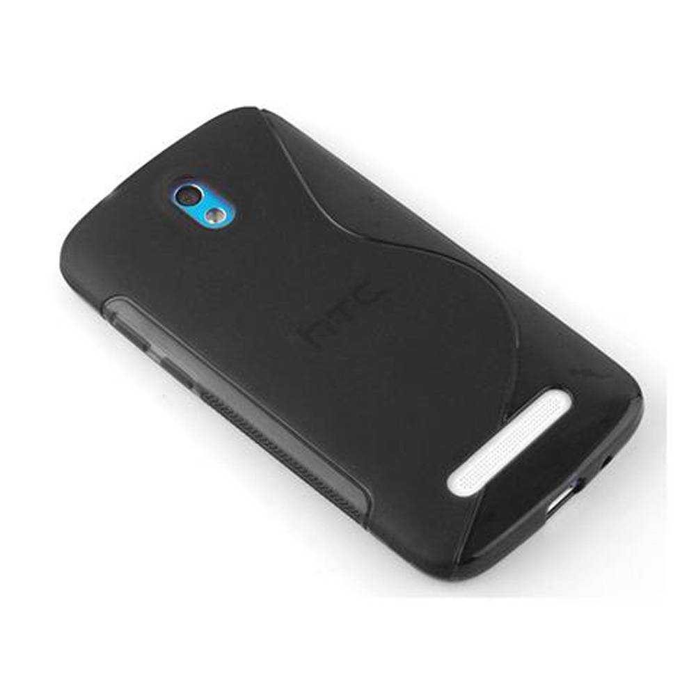 Cadorabo Schutzhülle für HTC Desire 500 Hülle in Schwarz Handyhülle Case TPU Silikon Etui