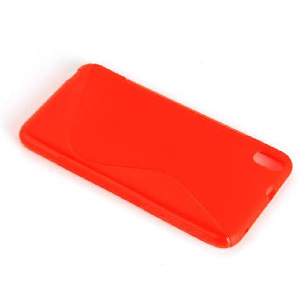 Cadorabo Schutzhülle für HTC Desire 816 Hülle in Rot Handyhülle Case TPU Silikon Etui