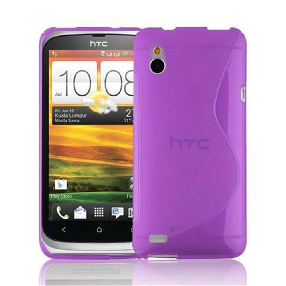 Cadorabo Schutzhülle für HTC Desire V Hülle in Lila Handyhülle Case TPU Silikon Etui