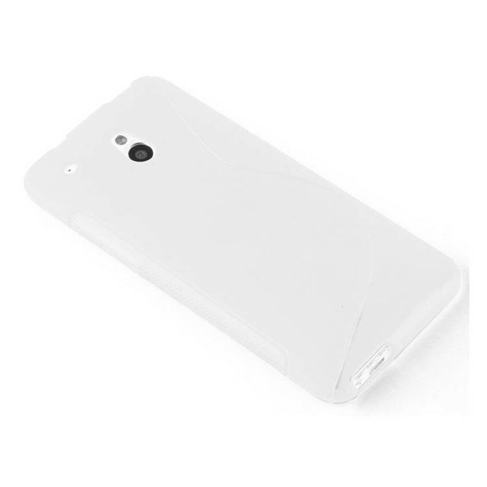 Cadorabo Schutzhülle für HTC ONE M4 MINI Hülle in Weiß Handyhülle Case TPU Silikon Etui