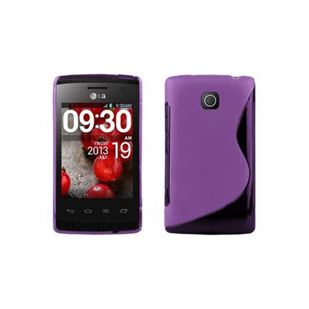 Cadorabo Schutzhülle für LG L1 II Hülle in Lila Handyhülle Case TPU Silikon Etui