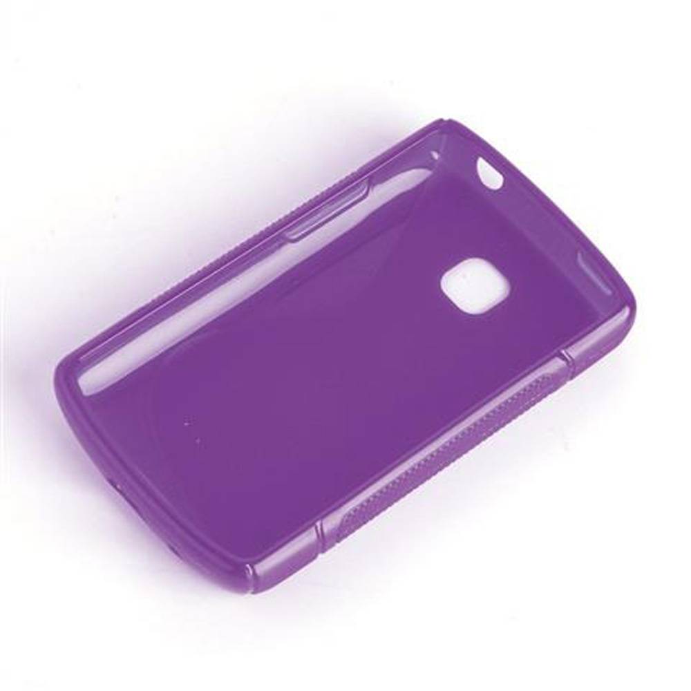 Cadorabo Schutzhülle für LG L1 II Hülle in Lila Handyhülle Case TPU Silikon Etui