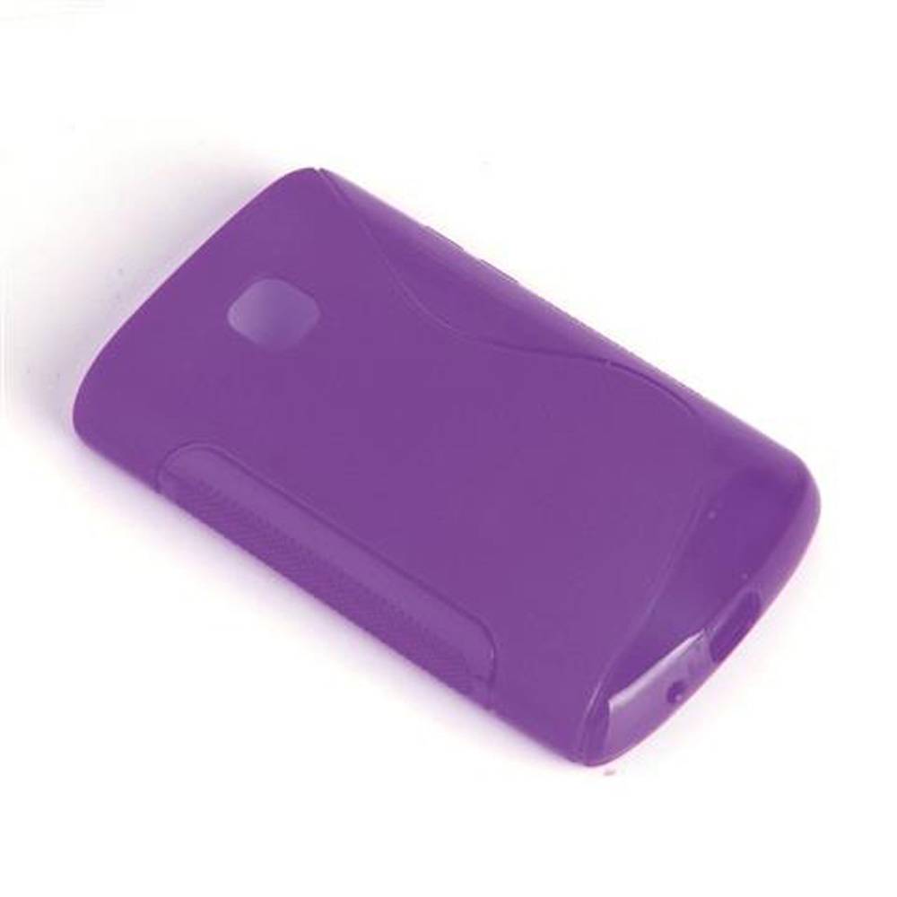Cadorabo Schutzhülle für LG L1 II Hülle in Lila Handyhülle Case TPU Silikon Etui