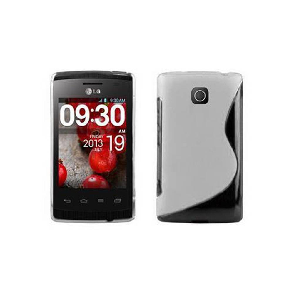 Cadorabo Schutzhülle für LG L1 II Hülle in Weiß Handyhülle Case TPU Silikon Etui
