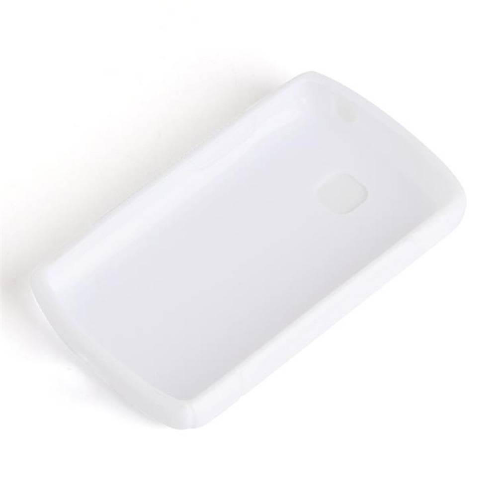 Cadorabo Schutzhülle für LG L1 II Hülle in Weiß Handyhülle Case TPU Silikon Etui