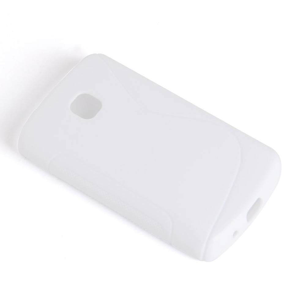 Cadorabo Schutzhülle für LG L1 II Hülle in Weiß Handyhülle Case TPU Silikon Etui