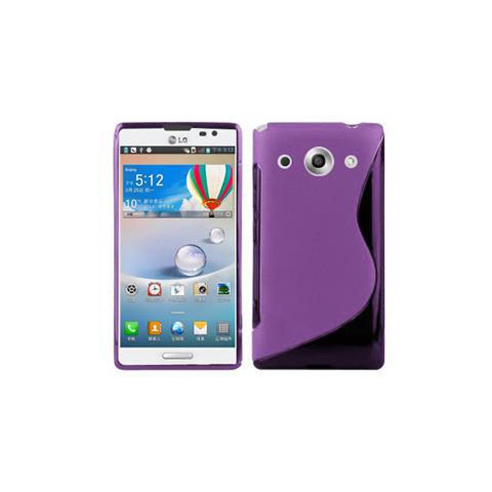 Cadorabo Schutzhülle für LG OPTIMUS G PRO Hülle in Lila Handyhülle Case TPU Silikon Etui