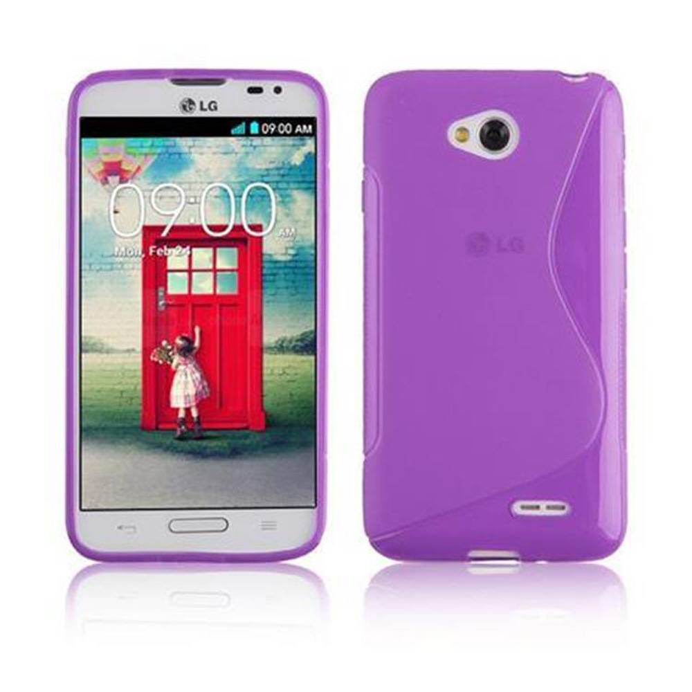 Cadorabo Schutzhülle für LG L70 (1. SIM) Hülle in Lila Handyhülle Case TPU Silikon Etui