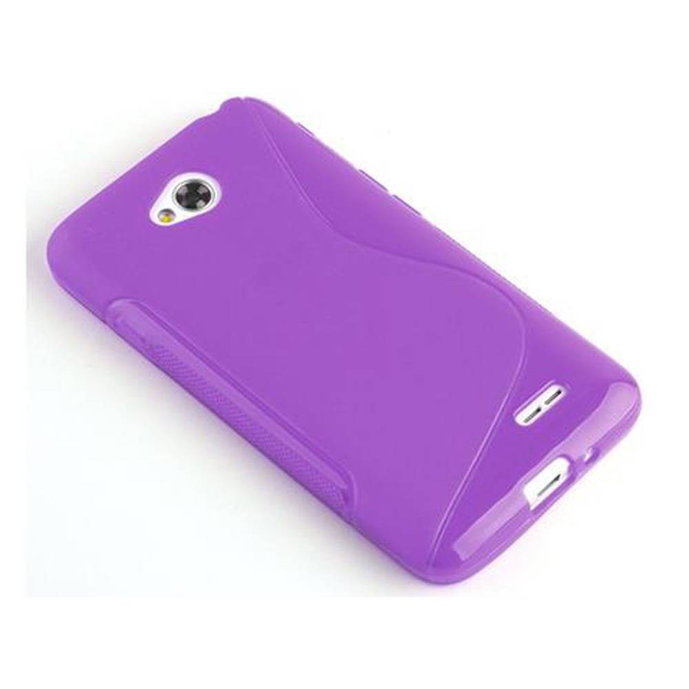 Cadorabo Schutzhülle für LG L70 (1. SIM) Hülle in Lila Handyhülle Case TPU Silikon Etui