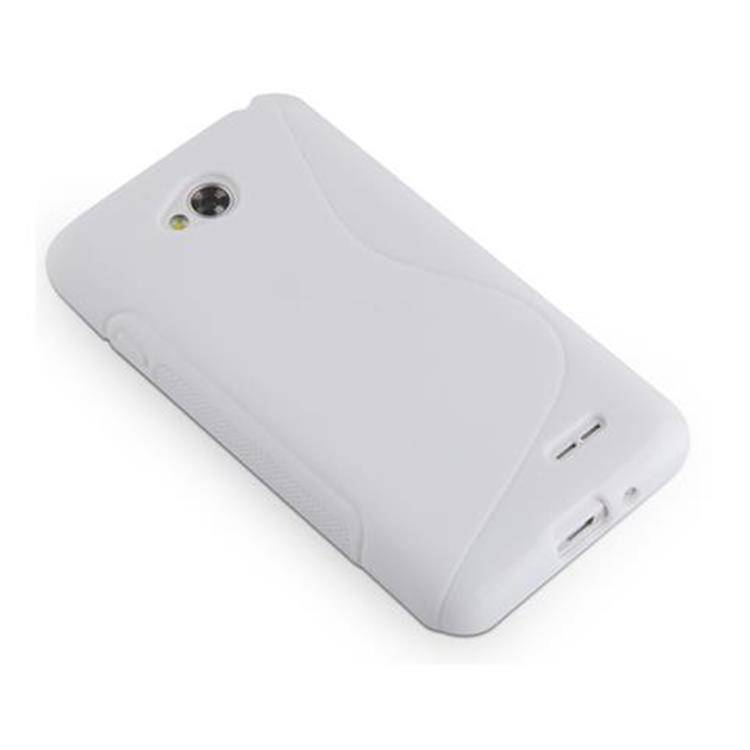 Cadorabo Schutzhülle für LG L70 (1. SIM) Hülle in Weiß Handyhülle Case TPU Silikon Etui