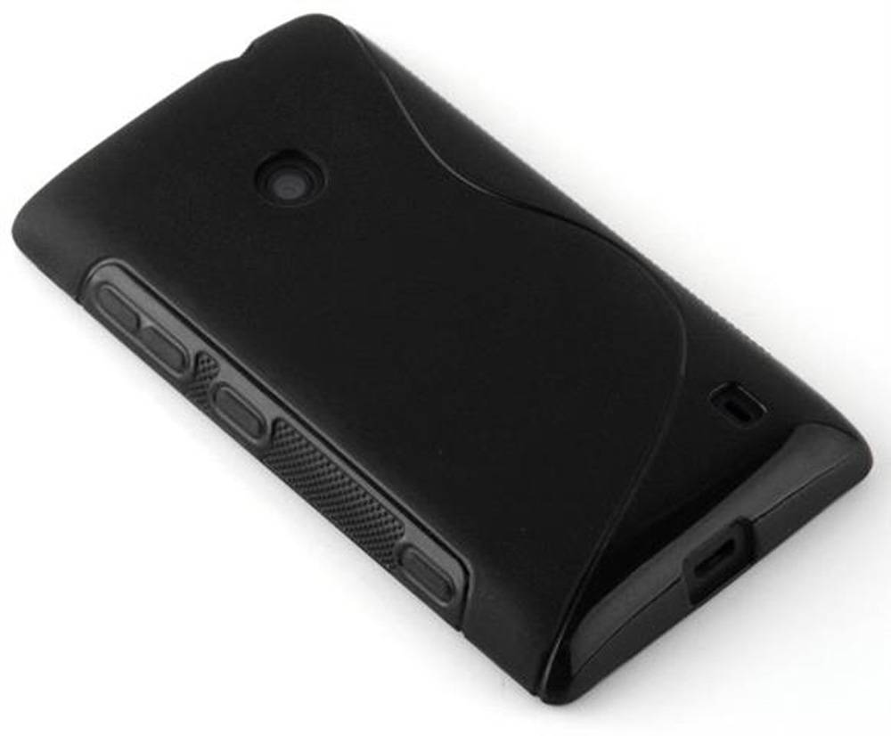 Cadorabo Schutzhülle für Nokia X Hülle in Schwarz Handyhülle Case TPU Silikon Etui