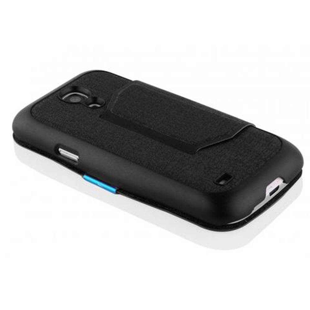 Cadorabo Hülle für Samsung Galaxy S4 MINI Schutzhülle in Schwarz Etui Handyhülle Cover Tasche Standfunktion