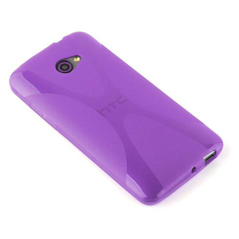 Cadorabo Handyhülle für HTC BUTTERFLY S in Lila Hülle Schutzhülle TPU Silikon Backcover Case