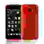 Cadorabo Handyhülle für HTC BUTTERFLY S in Rot Hülle Schutzhülle TPU Silikon Backcover Case