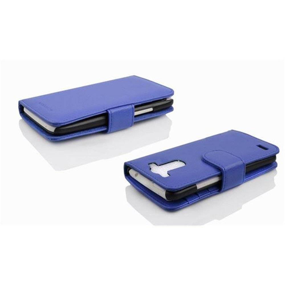 Cadorabo Handy Hülle für LG G3 Hülle in NEPTUN BLAU , Schutzhülle Tasche case cover mit 3 Kartenfächern Magnetverschluss